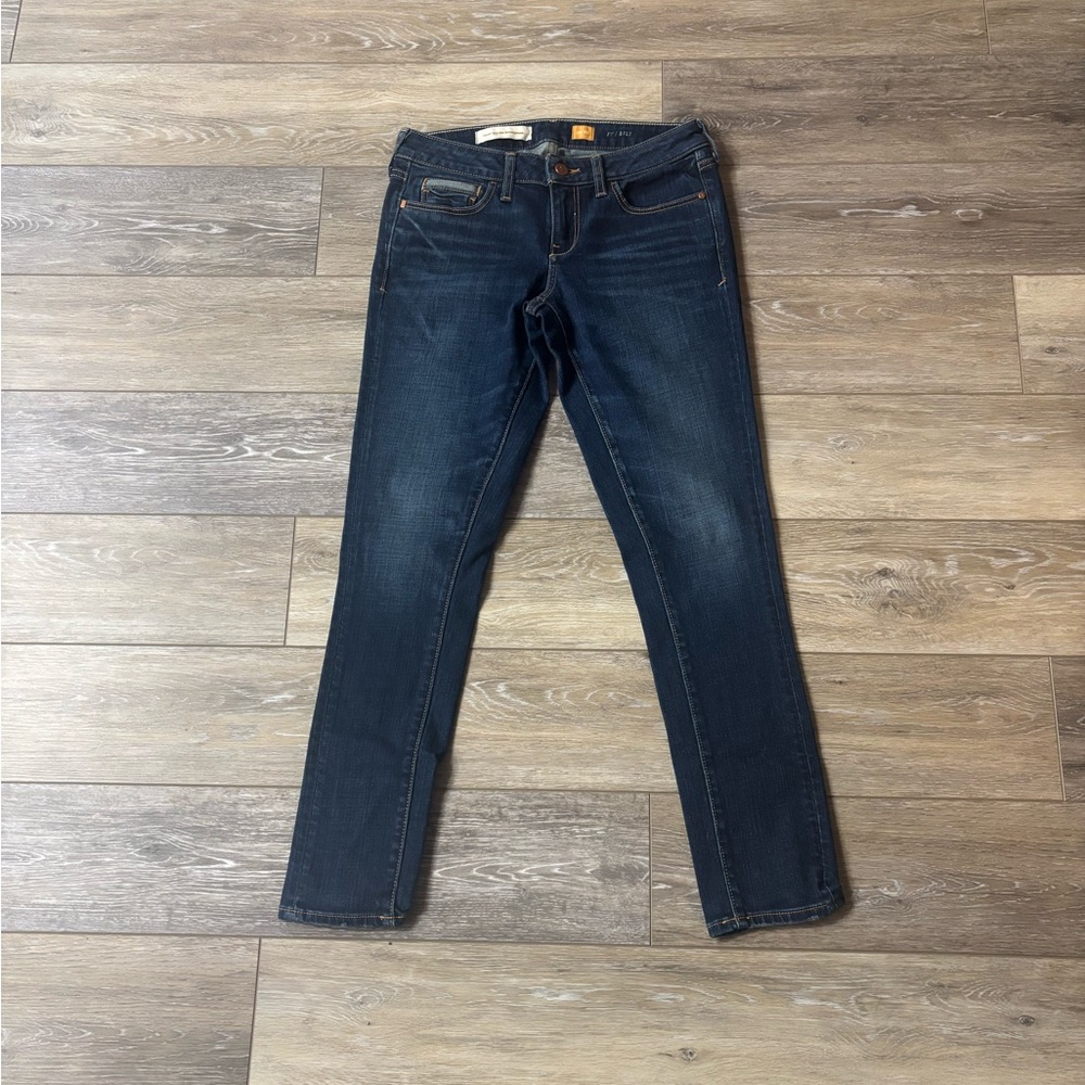 Pilcro and the Letterpress Women's Straight Leg Jeans - Dark Blue Wash
